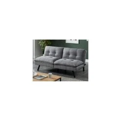 Vente-unique Canapé Convertible Clic-clac 3 Places PEGULA En Tissu - Gris