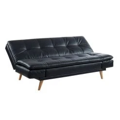 Vente-unique Canapé Convertible Clic-clac 3 Places ZARINA En Simili - Noir -Magasin Joss & Main canape 346451