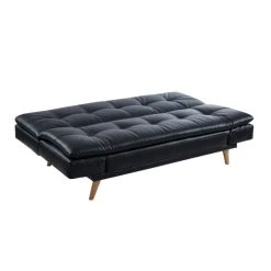 Vente-unique Canapé Convertible Clic-clac 3 Places ZARINA En Simili - Noir -Magasin Joss & Main canape 346453