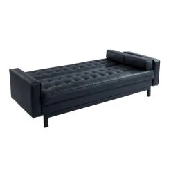 Vente-unique Canapé Convertible Clic-clac En Simili ELEANOR - Noir -Magasin Joss & Main canape 347355