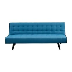 Vente-unique Canapé 3 Places Convertible Clic-clac BAYOU En Tissu - Bleu Et Passep... -Magasin Joss & Main canape 347681