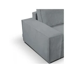 Vente-unique Canapé D'angle Convertible En Velours Côtelé Gris AMELIA - Angle Dr... -Magasin Joss & Main canape amelia 11959884 31710616 1140x1140
