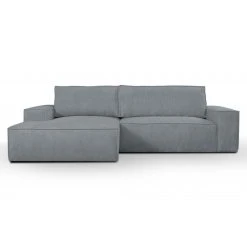 Vente-unique Canapé D'angle Convertible En Velours Côtelé Gris AMELIA - Angle Ga... -Magasin Joss & Main canape amelia 11959892 31710652 1140x1140