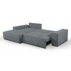 Vente-unique Canapé D'angle Convertible En Velours Côtelé Gris AMELIA - Angle Ga... -Magasin Joss & Main canape amelia 11959892 31710654 1140x1140