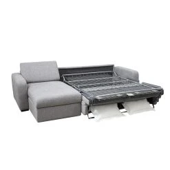 Vente-unique Canapé D'angle Gauche Convertible Express En Tissu Gris BEVIS -Magasin Joss & Main canape bevis 12150918 32275630 1140x1140