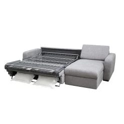 Vente-unique Canapé D'angle Droit Convertible Express En Tissu Gris BEVIS -Magasin Joss & Main canape bevis 12150922 32275648 1140x1140