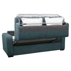 Vente-unique Canapé 3 Places Convertible Express En Tissu Bleu BEVIS - Matelas 14 ... -Magasin Joss & Main canape bevis 12280890 32708380 1140x1140