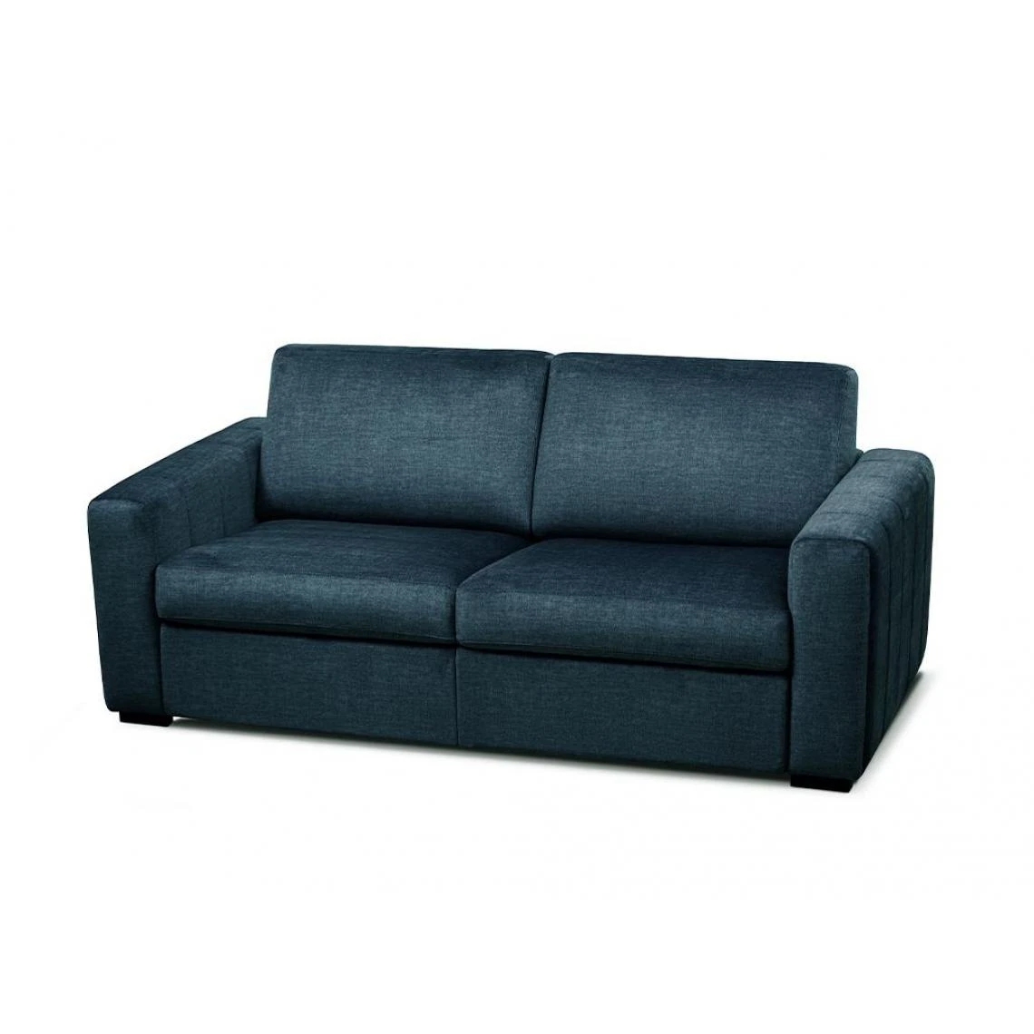 Vente-unique Canapé 3 Places Convertible Express En Velours Bleu Canard CAMPIA 2 Vente-unique Canapé 3 Places Convertible Express En Velours Bleu Canard CAMPIA – Image 2