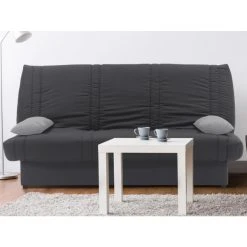 Vente-unique Canapé Convertible Clic-clac 100% Coton Avec Coffre De Rangement FARW... -Magasin Joss & Main canape clic clac 100 coton avec coffre de rangement farwest ii gris fonce coussins gris clair 9173589 23951983 1140x1140