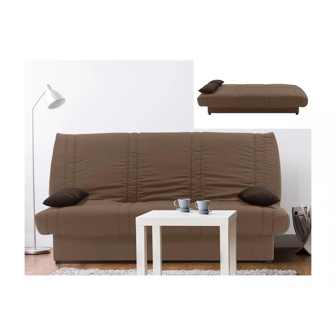 Vente-unique Canapé Convertible Clic-clac 100% Coton Avec Coffre De Rangement FARW... 5 Vente-unique Canapé Convertible Clic-clac 100% Coton Avec Coffre De Rangement FARW... – Image 5
