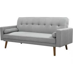 Habitat Et Jardin Canapé Clic-clac Banny - 188 X 80 X 108 Cm - 3 Places - Gris Clair