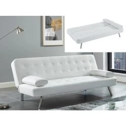Vente-unique Canapé Convertible Clic-clac En Simili MICHELLE II - Blanc -Magasin Joss & Main canape clic clac en simili michelle ii blanc 9173585 23951963 1140x1140