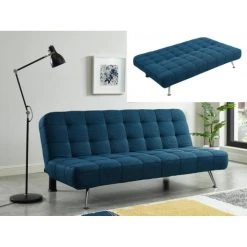 Vente-unique Canapé Convertible Clic-clac En Tissu MURNI - Bleu