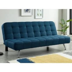 Vente-unique Canapé Convertible Clic-clac En Tissu MURNI - Bleu -Magasin Joss & Main canape clic clac en tissu murni bleu 8242503 21010203 1140x1140