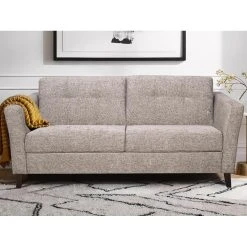 DUNLOPILLO Canapé 3 Places Convertible Express En Tissu CODENO - Beige - Couchag...