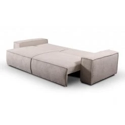 Vente-unique Canapé 3 Places Convertible En Tissu Bouclette Beige AMELIA -Magasin Joss & Main canape convertible amelia 12648696 33990680 1140x1140
