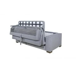 DUNLOPILLO Canapé 3 Places Convertible Express En Tissu Gris - Couchage 140 Cm -... -Magasin Joss & Main canape convertible dolores 12655032 34015110 1140x1140
