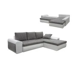 Vente-unique Canapé D'angle Réversible Et Convertible En Tissu Et Simili Gris Ch... 7 Vente-unique Canapé D'angle Réversible Et Convertible En Tissu Et Simili Gris Ch... -Magasin Joss & Main canape convertible mississippi ii 13593948 37332862 1140x1140