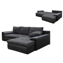 Vente-unique Canapé D'angle Réversible Et Convertible En Tissu Et Simili Gris Chi... -Magasin Joss & Main canape convertible mississippi ii 13593950 37332872 1140x1140
