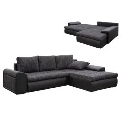 Vente-unique Canapé D'angle Réversible Et Convertible En Tissu Et Simili Gris Chi... -Magasin Joss & Main canape convertible mississippi ii 13593950 37332874 1140x1140