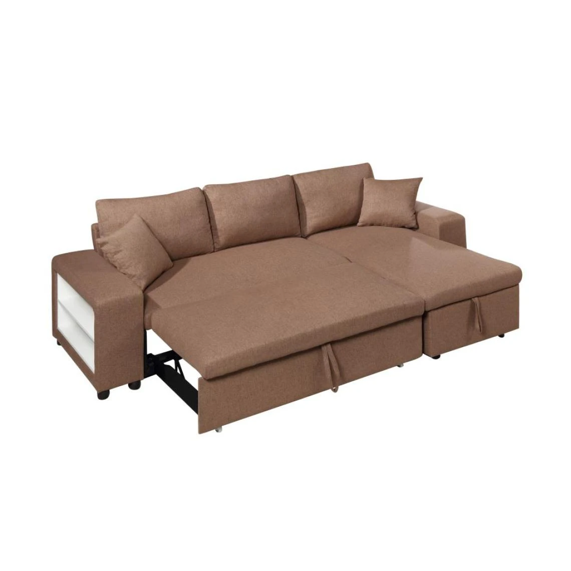 Vente-unique Canapé D'angle Convertible Et Réversible En Tissu Avec Coffre De Ran... 4 Vente-unique Canapé D'angle Convertible Et Réversible En Tissu Avec Coffre De Ran... – Image 4