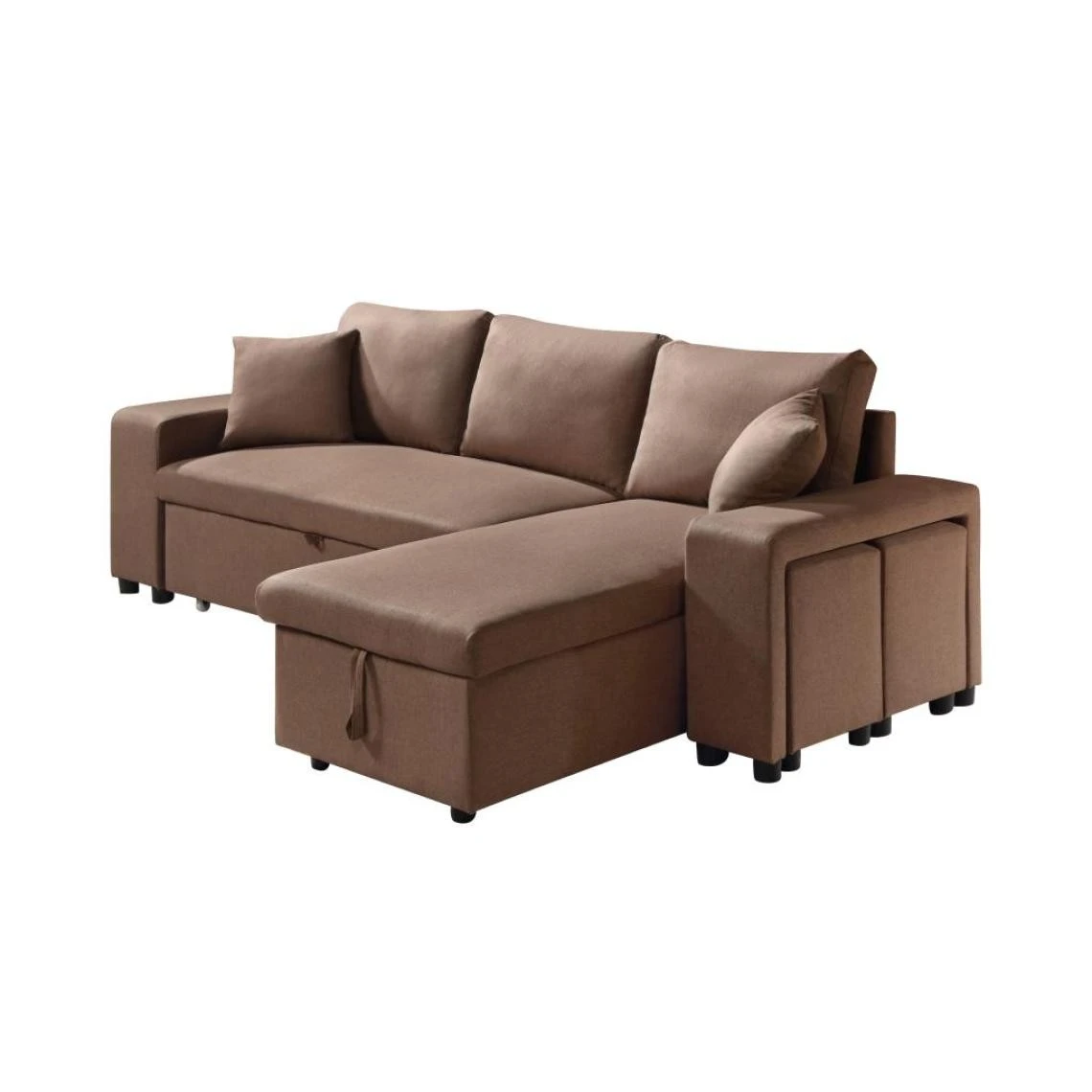 Vente-unique Canapé D'angle Convertible Et Réversible En Tissu Avec Coffre De Ran... 5 Vente-unique Canapé D'angle Convertible Et Réversible En Tissu Avec Coffre De Ran... – Image 5