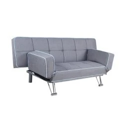 Vente-unique Canapé 3 Places Convertible Clic-clac En Tissu Gris ZUANA -Magasin Joss & Main canape convertible zuana 13608180 37402716 1140x1140