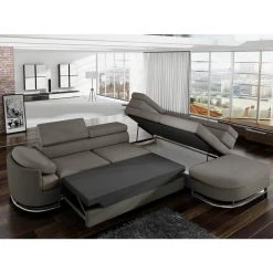 Vente-unique Canapé D'angle Convertible En Tissu Et Simili MYSEN - Taupe - Angle D... 7 Vente-unique Canapé D'angle Convertible En Tissu Et Simili MYSEN - Taupe - Angle D... -Magasin Joss & Main canape dangle convertible en tissu et simili mysen taupe angle droit 8237799 20990307 1140x1140