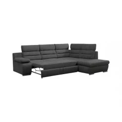 Vente-unique Canapé D'angle Convertible En Tissu PYLOS - Anthracite - Angle Droit -Magasin Joss & Main canape dangle convertible en tissu pylos anthracite angle droit 10327652 26689010 1140x1140