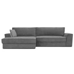 Vente-unique Canapé D'angle Gauche Convertible En Tissu Gris AXELLE -Magasin Joss & Main canape dangle gauche convertible en tissu gris axelle 14082980 39127016 1140x1140