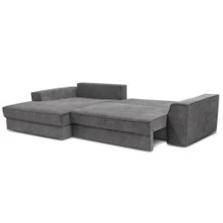 Vente-unique Canapé D'angle Gauche Convertible En Tissu Gris AXELLE -Magasin Joss & Main canape dangle gauche convertible en tissu gris axelle 14082980 39127020 1140x1140