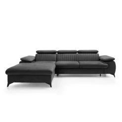 Vente-unique Canapé D'angle Gauche Convertible En Velours Gris Anthracite SAMARA 7 Vente-unique Canapé D'angle Gauche Convertible En Velours Gris Anthracite SAMARA -Magasin Joss & Main canape dangle gauche convertible en velours gris anthracite samara 14121906 39362490 1140x1140