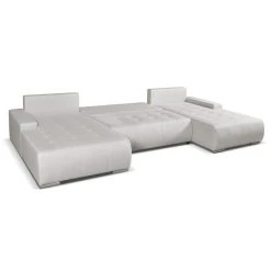 Vente-unique Canapé D'angle Panoramique Convertible En Tissu Beige LEANZA -Magasin Joss & Main canape dangle panoramique convertible en tissu beige leanza 14070024 39073254 1140x1140