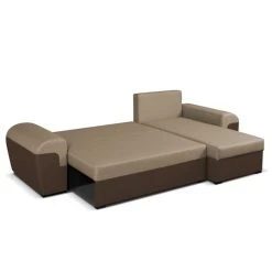 Vente-unique Canapé D'angle Réversible Et Convertible En Tissu GABY - Bicolore Ma... -Magasin Joss & Main canape dangle reversible et convertible en tissu gaby bicolore marron beige 8238019 20991351 1140x1140