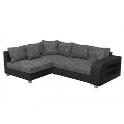 Vente-unique Canapé D'angle Convertible Tissu Et Simili KUOPIO - Gris Et Noir - An... -Magasin Joss & Main canape kuopio 10504578 27219320 1140x1140