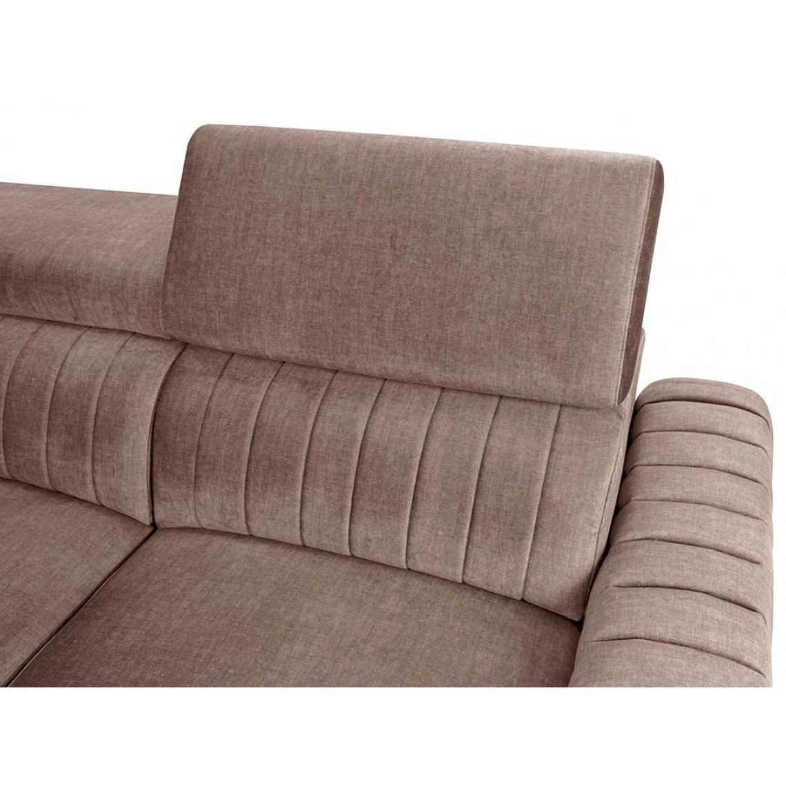 Canapé D'angle Convertible En Tissu Taupe LARICA De PASCAL MORABITO -... 4 Canapé D'angle Convertible En Tissu Taupe LARICA De PASCAL MORABITO -... – Image 4