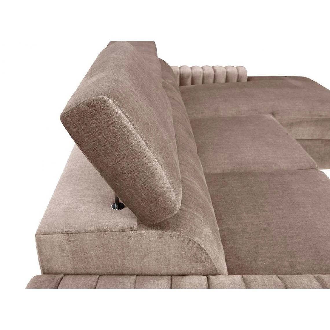 Canapé D'angle Convertible En Tissu Taupe LARICA De PASCAL MORABITO -... 5 Canapé D'angle Convertible En Tissu Taupe LARICA De PASCAL MORABITO -... – Image 5