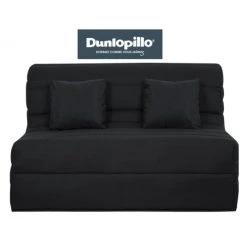 UB DESIGN SALON Canapé Lit Caly BZ 140 Mousse 28 Kg Couette Noire