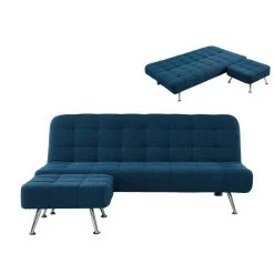 Vente-unique Canapé Convertible Clic-clac Et Pouf En Tissu MURNI - Bleu 6 Vente-unique Canapé Convertible Clic-clac Et Pouf En Tissu MURNI - Bleu -Magasin Joss & Main canape murni 12239756 32544868 1140x1140