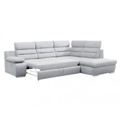 Vente-unique Canapé D'angle Convertible En Tissu PYLOS - Gris Clair - Angle Droit -Magasin Joss & Main canape pylos 10484940 27133210 1140x1140