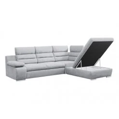 Vente-unique Canapé D'angle Convertible En Tissu PYLOS - Gris Clair - Angle Droit -Magasin Joss & Main canape pylos 10484940 27133212 1140x1140