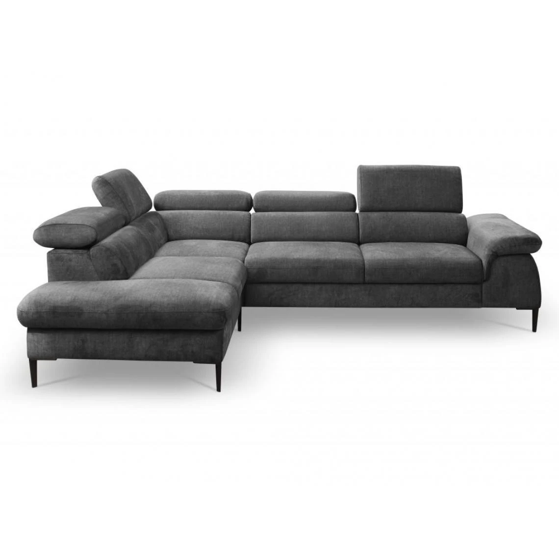 PASCAL MORABITO Grand Canapé D'angle Convertible En Velours Anthracite SEPINA De PASC... 3 PASCAL MORABITO Grand Canapé D'angle Convertible En Velours Anthracite SEPINA De PASC... – Image 3