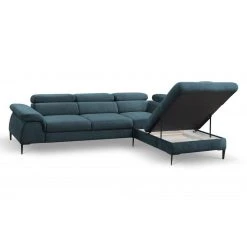 PASCAL MORABITO Grand Canapé D'angle Convertible En Velours Bleu Nuit SEPINA De PASCA... -Magasin Joss & Main canape sepina 11959872 31710556 1140x1140