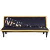 SANS MARQUE CASSY Banquette Clic Clac 3 Places Imprimé New York - Tissu Noir/Jaun...
