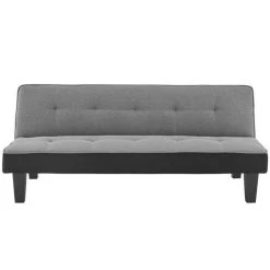SANS MARQUE CELIA Banquette Clic-Clac 3 Places Contemporain Capitonne - Tissu Gris...