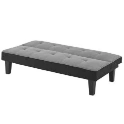 SANS MARQUE CELIA Banquette Clic-Clac 3 Places Contemporain Capitonne - Tissu Gris... -Magasin Joss & Main celia banquette clic clac 3 places contemporain capitonne tissu gris et noir l 168 x p 73 x h 71 cm 11606216 30488926 1140x1140