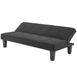 SANS MARQUE CELIA Banquette Clic-Clac 3 Places Contemporain Capitonne - Tissu Noir... -Magasin Joss & Main celia banquette clic clac 3 places contemporain capitonne tissu noir l 168 x p 73 x h 71 cm 11606218 30488934 1140x1140