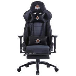 CGM-Chaise Gaming Fonction Bascule En Polyester Et PU, Base En Métal ... 7 CGM-Chaise Gaming Fonction Bascule En Polyester Et PU, Base En Métal ... -Magasin Joss & Main cgm chaise gaming fonction bascule en polyester et pu base en metal avec appui tete repose pieds et oreiller lombaires 11554852 30304608 1140x1140