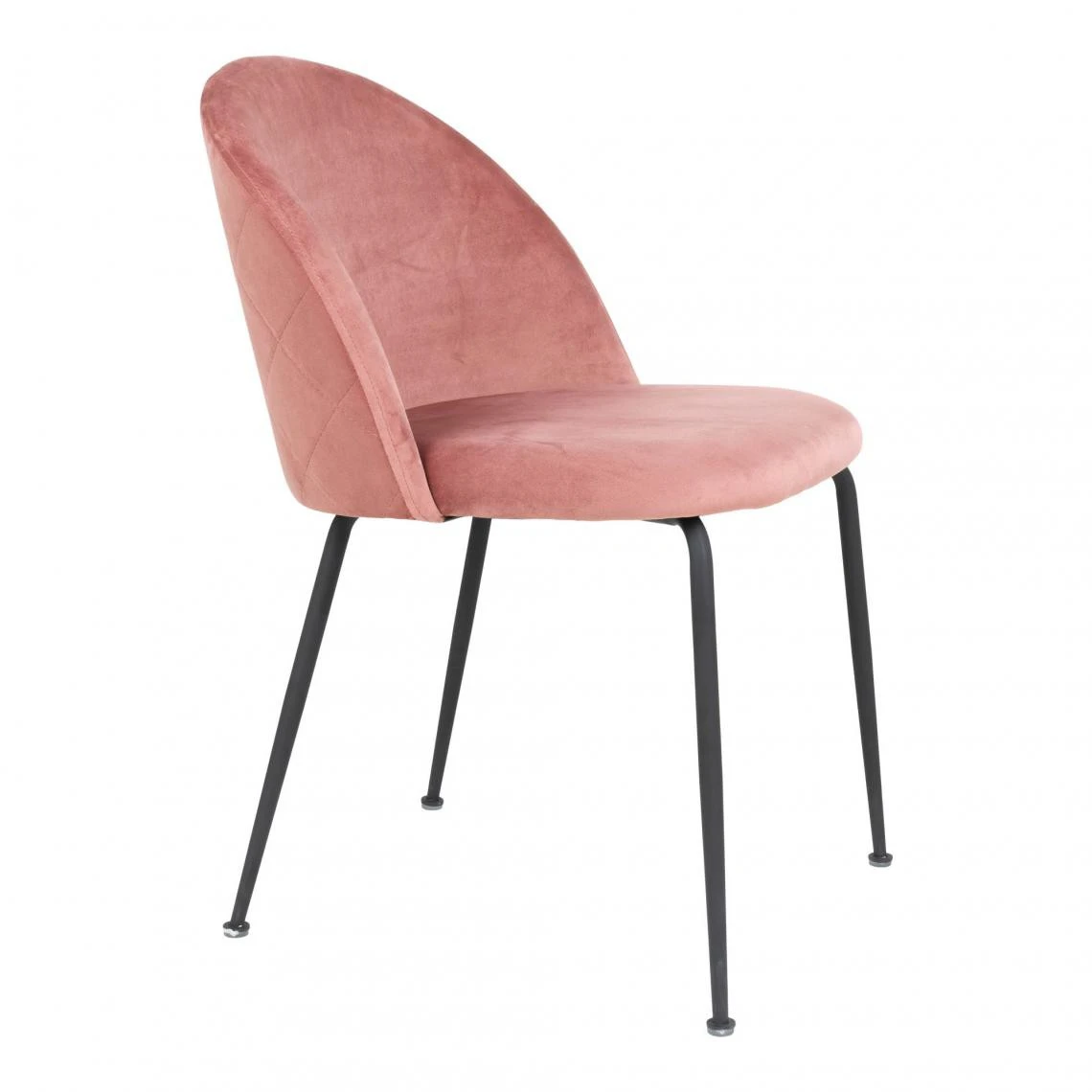 HOUSE NORDIC Chaise Au Dos Matelassé En Velours Rose Avec Piétement En Acier Noir... 5 HOUSE NORDIC Chaise Au Dos Matelassé En Velours Rose Avec Piétement En Acier Noir... – Image 5