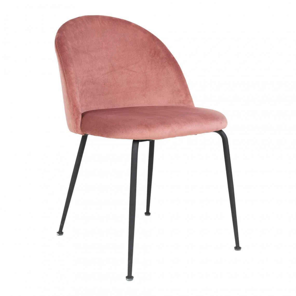 HOUSE NORDIC Chaise Au Dos Matelassé En Velours Rose Avec Piétement En Acier Noir... 1 HOUSE NORDIC Chaise Au Dos Matelassé En Velours Rose Avec Piétement En Acier Noir...